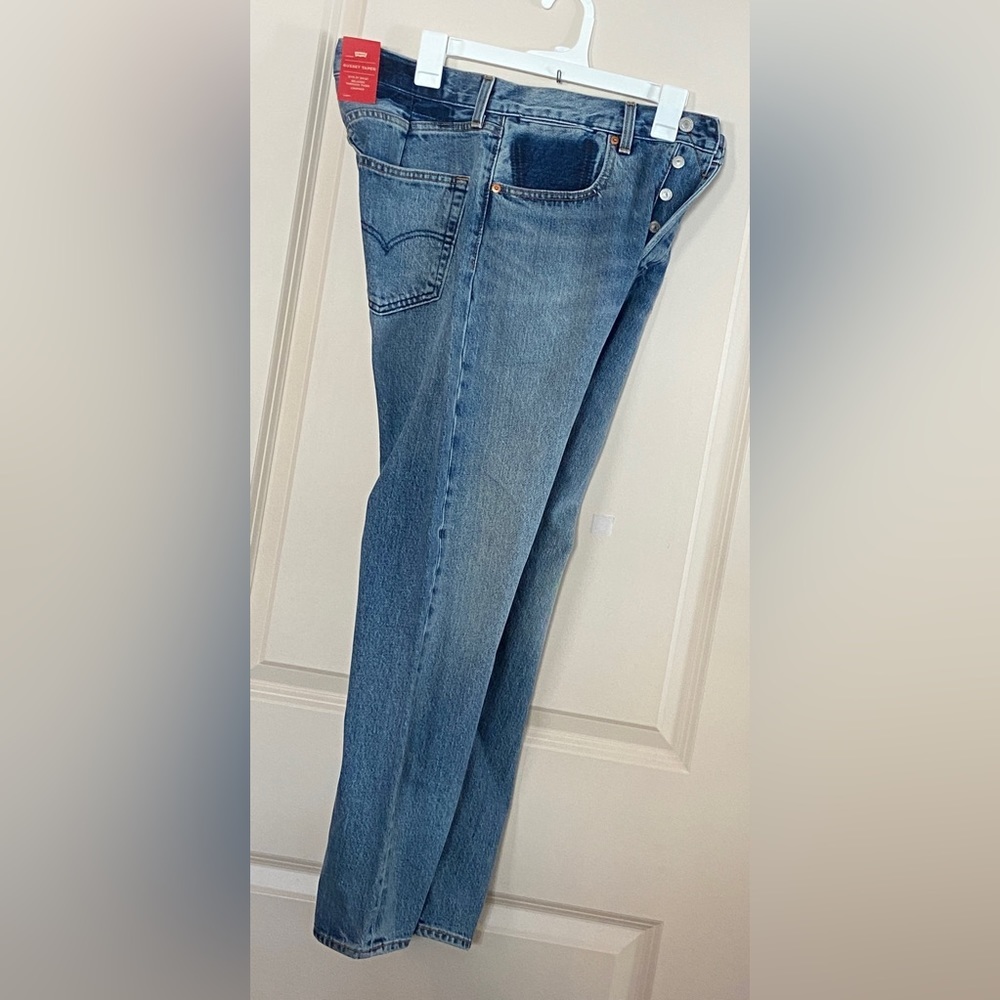 Levi's Altered Taper Men's Blue Jeans Gusset Funky 30/30 Women Fit Like 27-28 - Picture 4 of 16